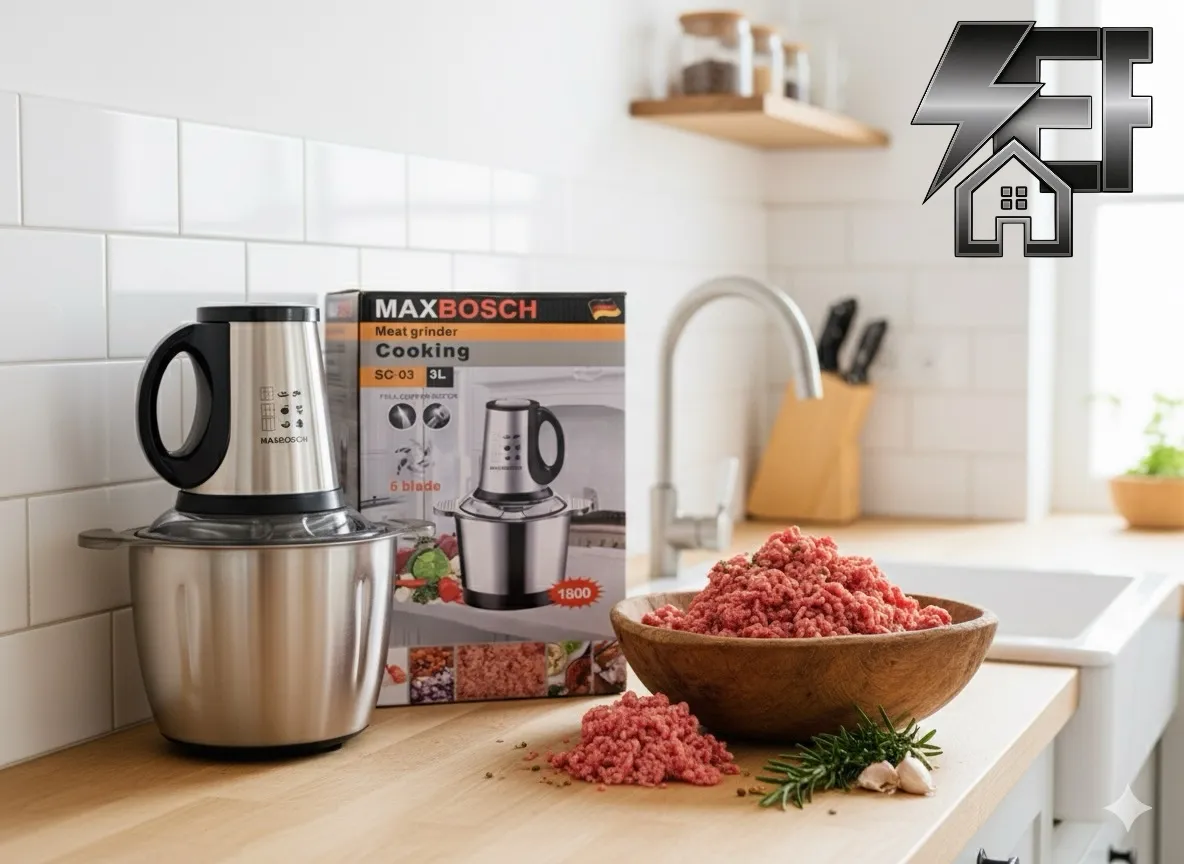 Hachoir à Viande en Inox MAXBOSCH SC-03 - 1800 Watts - 3 Litres