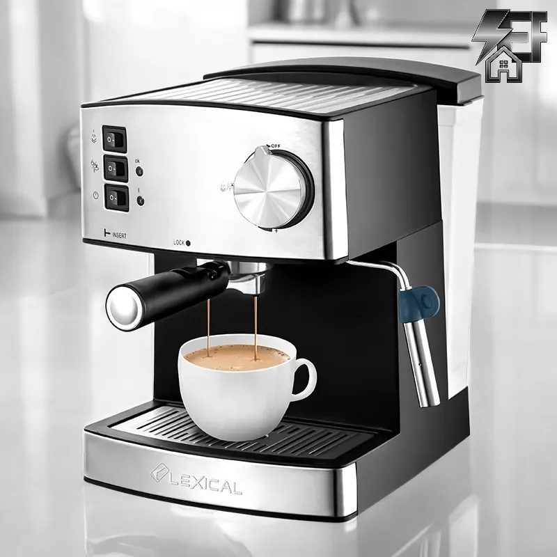 Machine à Café Expresso Lexical LEM-0602 - 15 Bars - 850 Watts avec Buse Vapeur