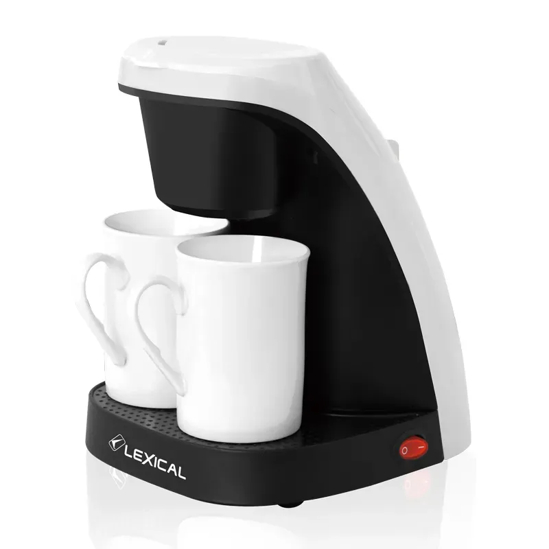 Machine à café Lexical Avec 2 Tasses LEM-0620 - 450 Watts - Blanc