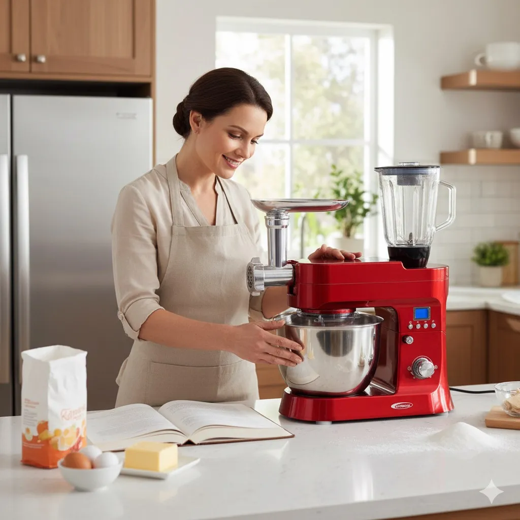 Robot Pétrin Multifonctions Avec Afficheur KM1395 Florence  -  6,5L - 1200W