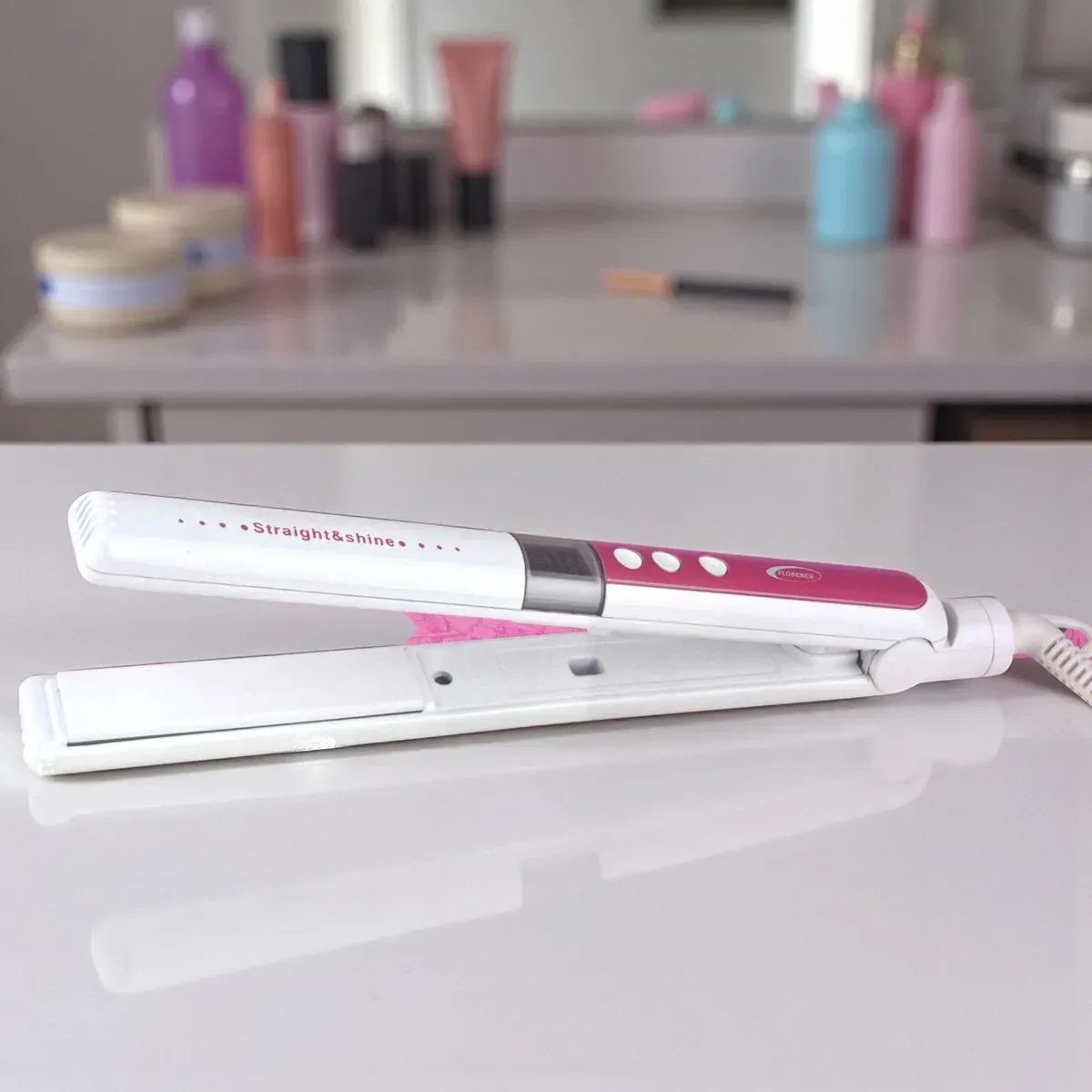 Plaque à cheveux Professionnel Florence HK450-1 - 100W - Rose